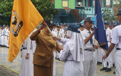 UPACARA PELANTIKAN PENGURUS OSIS SMP PRIMA MASA BAKTI 2025-2026